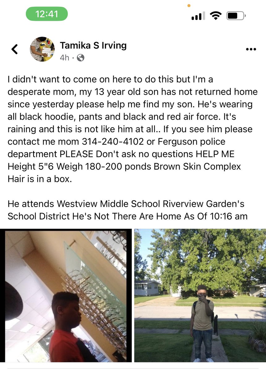 Specialdarque's tweet image. #missingchild #stl #ferguson
