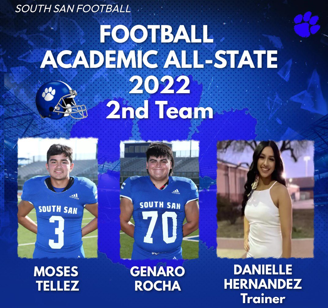 SouthSanFB's tweet photo. THSCA Academic All-State https://t.co/knqNkkw0pG