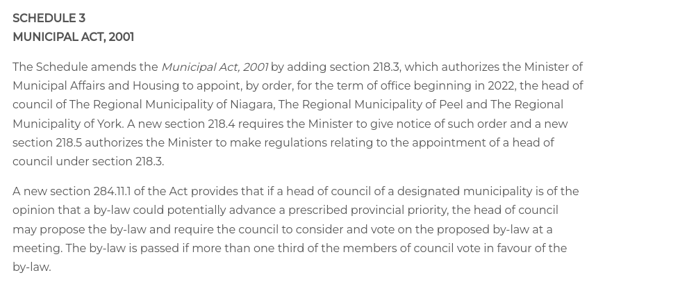 @robertbenzie @OntarioPCParty Explain why media is not reporting that #StrongMayorPowers, perhaps partial, were given to unelected, appointed @YorkRegionGovt @regionofpeel @NiagaraRegion Regional Chairs? Never in the PC party election platform was appointing Chairs or giving them more power presented.