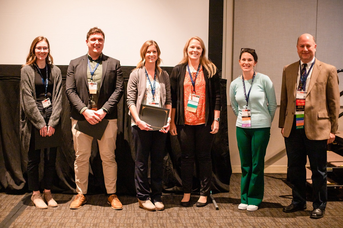 AMPath's tweet photo. Thursday throwback to #AMPath22! Some great photos of the Technologist award recipients in the Underrepresented-in-Medicine, Travel, and Poster categories. Thanks to generous support from @Asuragen, a record 35 awards were handed out to Technologist attendees this year! #molpath https://t.co/WLiDUCW3TQ