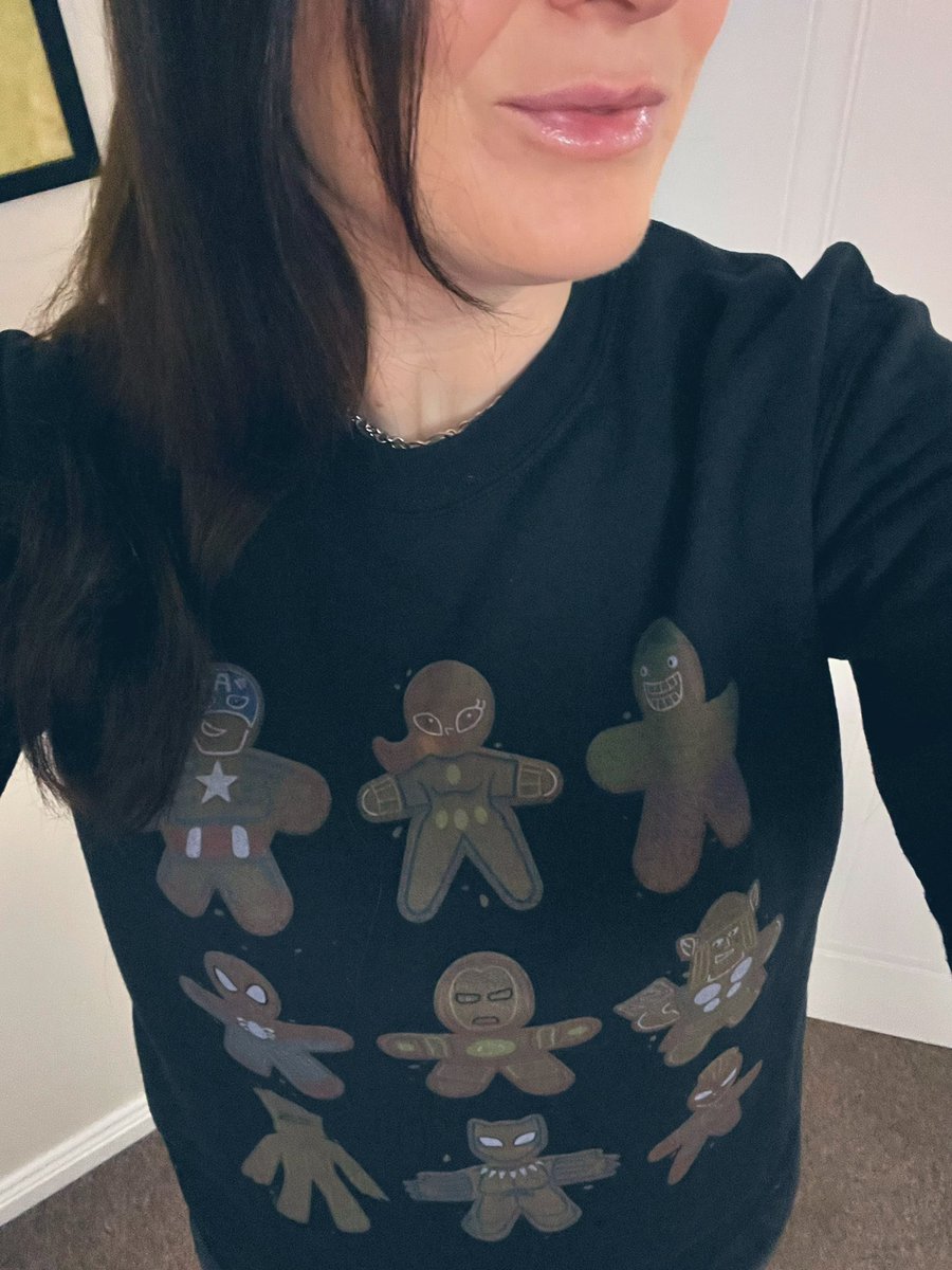 Christmas jumper day at work today - which is your fav marvel gingerbread character?!? 🖤