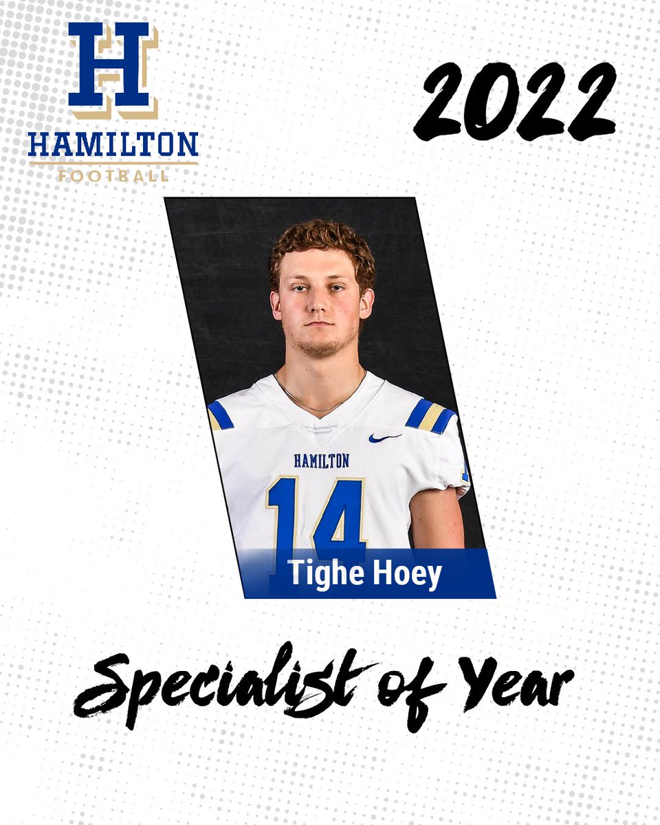 Congratulations to the award winners from our team banquet!  (Thread)

Team MVP - George Johnson
Offensive MVP - Mark Howrigan
Defensive MVP - Cole Rivell
Specialist of the Year - Tighe Hoey