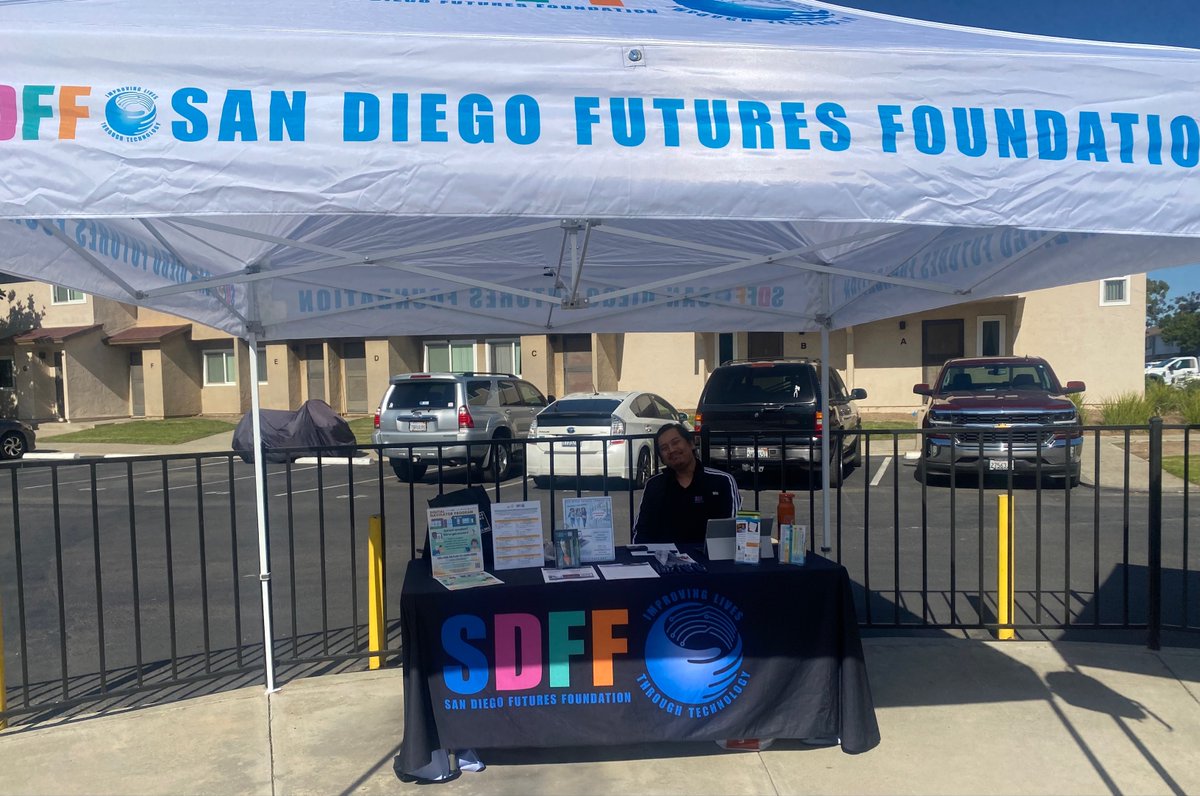 Our Program Coordinator, Louis,  was operating our resource table at the San Diego Housing Commission Digital Equity Resource Fair in San Ysidro.

<a href="/SanDiegoCounty/">SanDiegoCounty</a> <a href="/CityofSanDiego/">City of San Diego</a> <a href="/PeratonCorp/">Peraton</a>  #sandiegohousing #digitalliteracy #afforadableinternet #lowcostcomputers