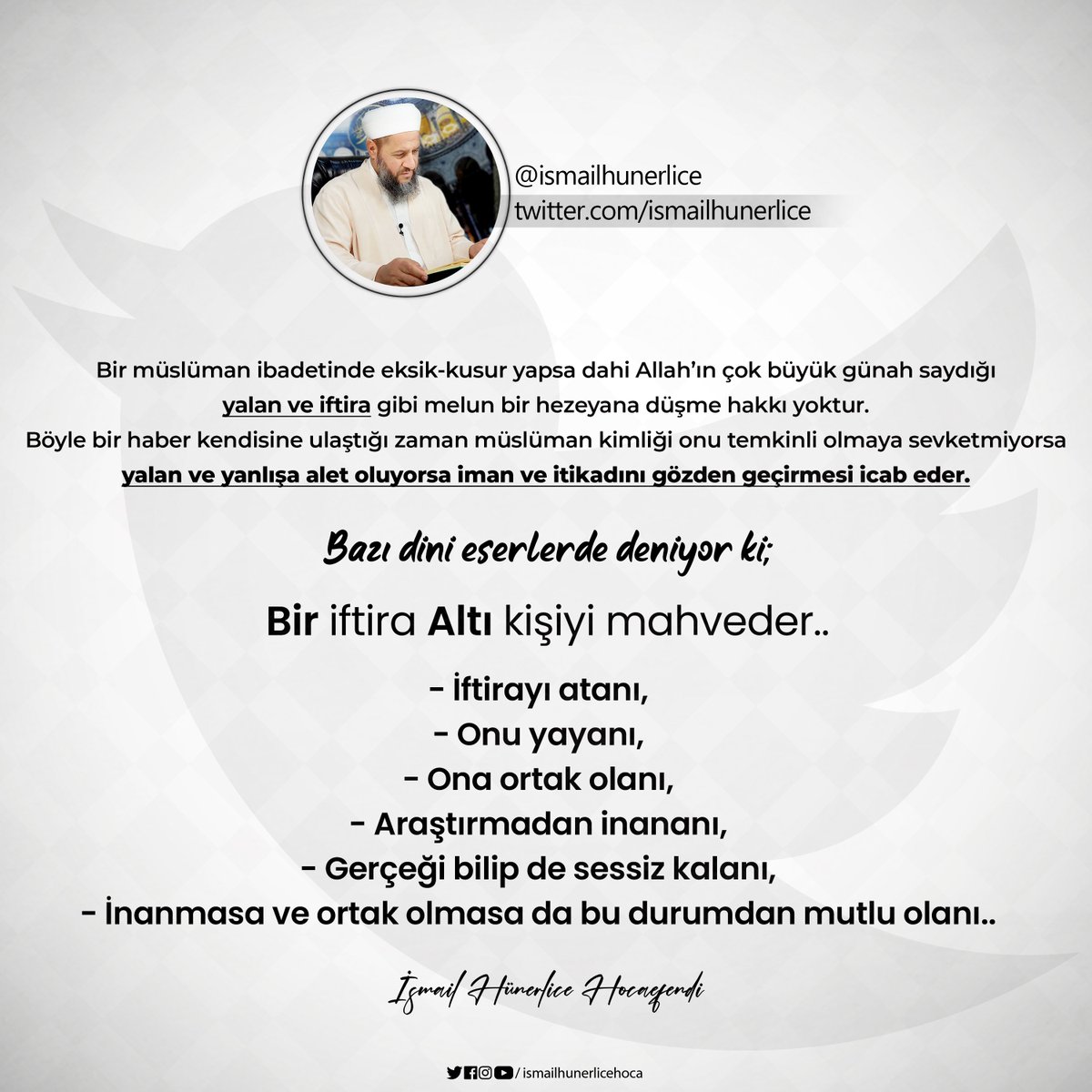 #Yalan #İftira #HiranurVakfı #İslam