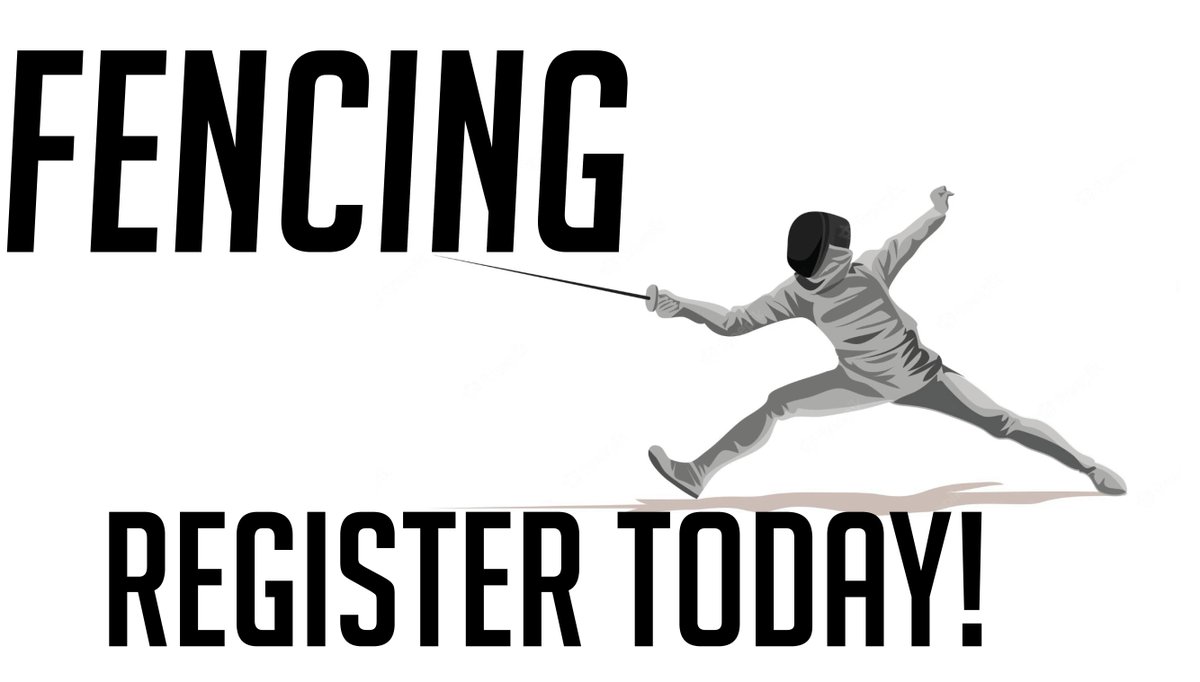 ColumbusINParks's tweet image. Join us for a 4-week session of fencing. Equipment can be rented for $20 during the class as well.
Session 2 : Wed, Nov 16, 23, 30 &amp;amp; Dec 7 | Age 7-11 - 6-7p | Age 12+ - 7-8p
Registration: Oct 24 – Nov 11, 5p
Register Online - bit.ly/3eWHx8e
Info: bit.ly/3VQPInb