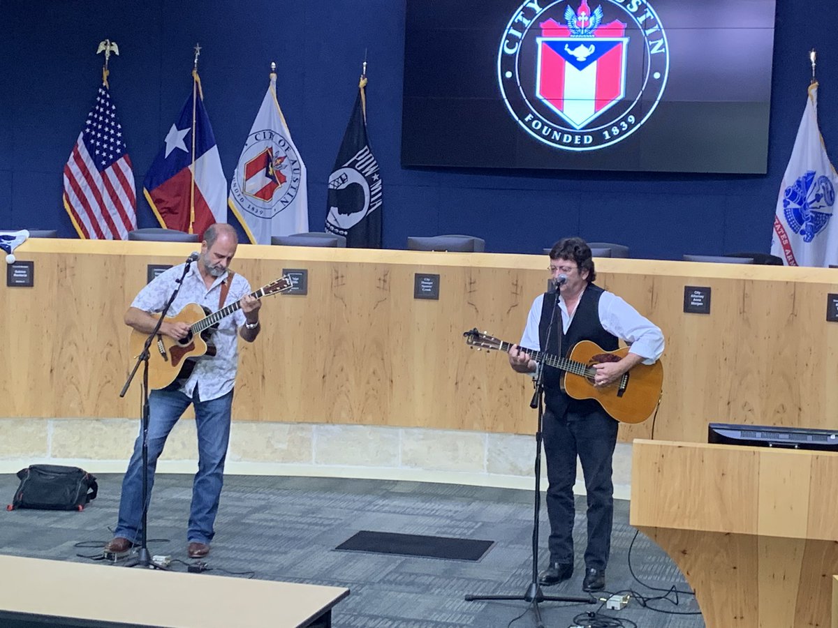 Pleasure to have @shake_russell performing at our #atxcouncil meeting today!