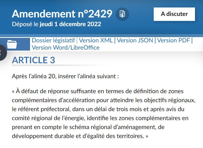 [DirectAN] En débat à l’<a href="/AssembleeNat/">Assemblée nationale</a>, l’article 3 sur la planification des renouvelables. L’enjeu : identifier dans chaque territoire les zones de développement qui nous permettront d'atteindre nos engagements #ENR, dans le respect de nos objectifs #climat et #biodiversité.
