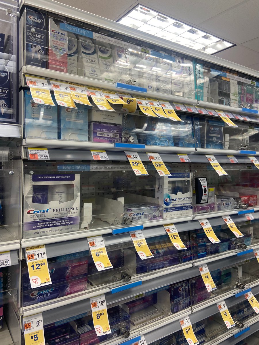 iseetwentythree's tweet photo. @Walgreens if people need toothpaste that bad, let them steal the toothpaste. Or is it better to have a customer leave because workers are too understaffed to come open a lock? https://t.co/caV3VXXqSt