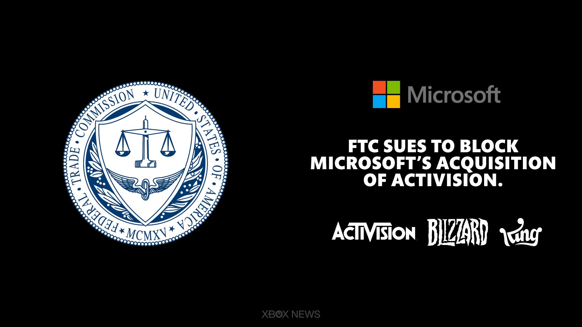 FTC sues to prevent Microsoft's acquisition of Activision Blizzard