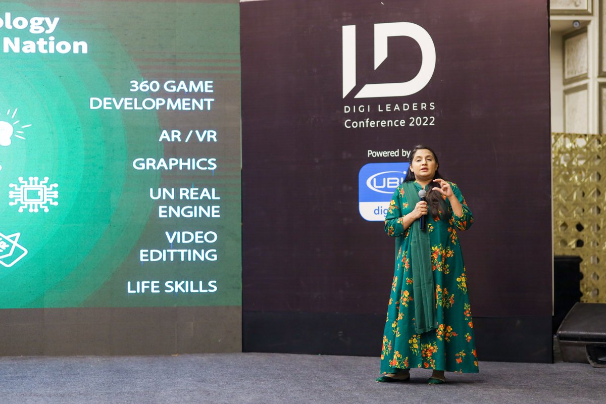 DigiLeadersPk's tweet photo. An award has been announced at DLC 2022 for the Queen of coding Ms. Sadiqa Akhter. She is an entrepreneur and mentor with experience in illustration, technology, and education roles to create STEM and technology empowerment with young kids to empower youth.#Digileadersconference https://t.co/Oi2RgIdO6V