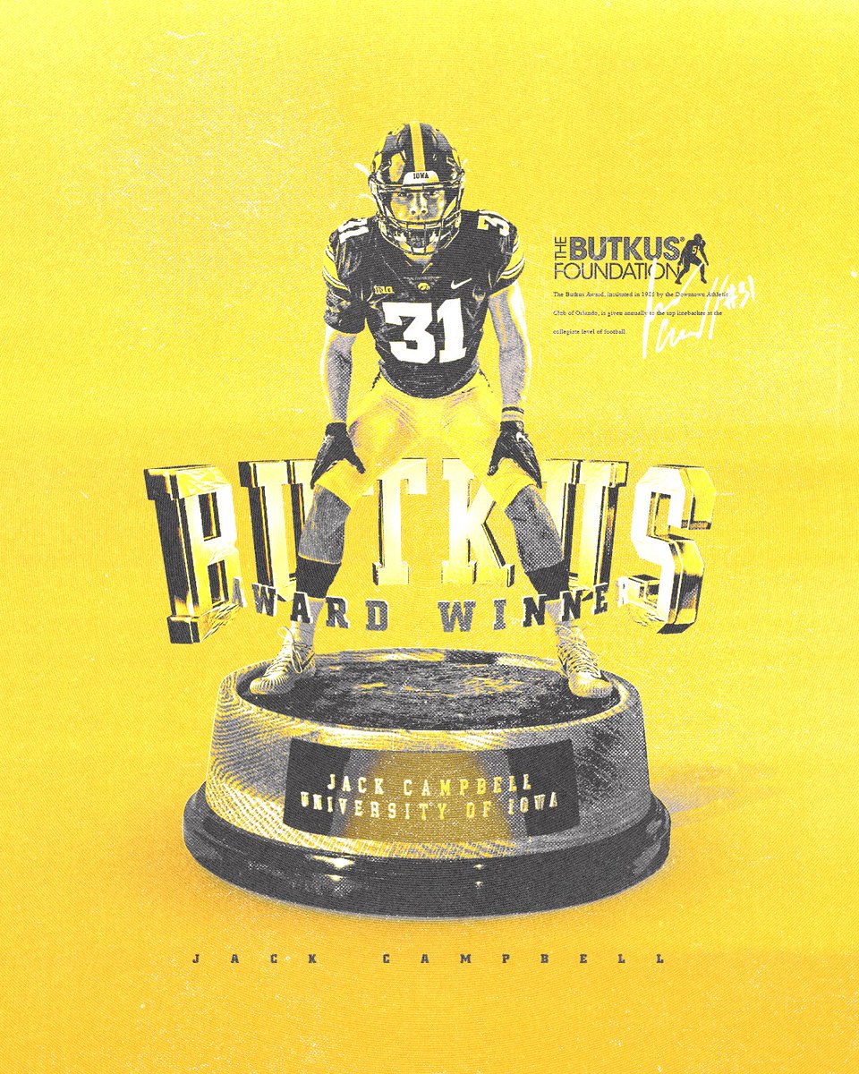 HawkeyeFootball's tweet photo. 𝗧𝗵𝗲 𝗯𝗲𝘀𝘁 linebacker in the nation.

@jackcampbell133 x #Hawkeyes https://t.co/pqwgJ4pZH0