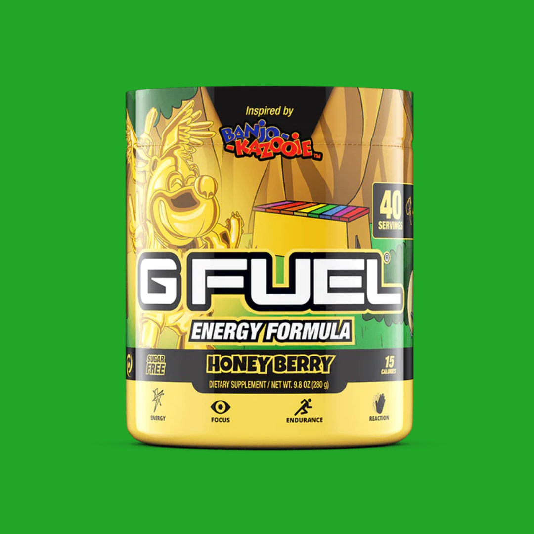 GFuelEnergy's tweet image. 💛 𝗟𝗜𝗞𝗘 + 𝗥𝗧 to win a #BanjoKazooie x #GFUEL "HONEY BERRY" Tub!!! Picking 2 winners tomorrow bc that's what we dooooo! 🍯🐻

🛍️ 𝗚𝗘𝗧 𝗬𝗢𝗨𝗥𝗦: GFUEL.com/collections/tu…