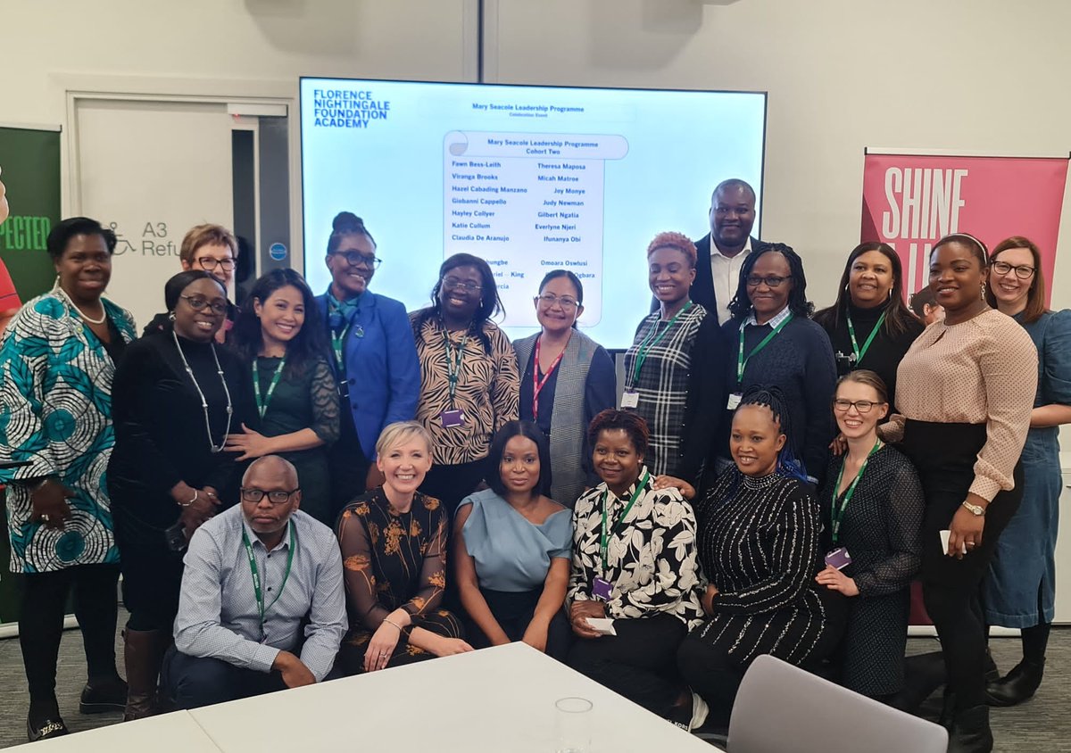 My MSLP cohort!Many  congratulations to us all 🍾 Now let's keep shinning! This is only the beginning.I've learnt that my network is my net worth! <a href="/FNightingaleF/">Florence Nightingale Foundation</a> <a href="/seacolestatue/">Mary Seacole Trust</a> <a href="/GemmaStacey10/">Prof Gemma Stacey (She/Her)</a> @RcmSuz @LucyBrownFNF <a href="/Liz_HEE/">Liz Fenton OBE RN, QN</a> <a href="/SoAC_Midwives/">SoAC</a> <a href="/jen_cag/">Jeni Caguioa MBE RN MSc</a> <a href="/SophieDRussell/">Sophie Russell</a> <a href="/joan_myers/">Dr Joan Myers OBE, QN, FQNI</a>