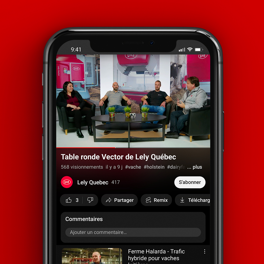 Vous avez manqué le direct de la table rounde Lely Vector? Il est possible de la regarder maintenant sur notre chaîne Youtube: bit.ly/3Y5Pyt8