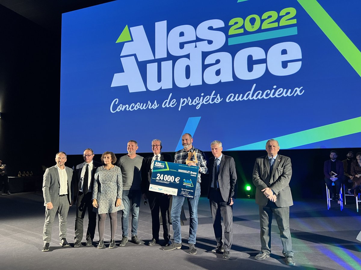 Le 1er prix du concours général #AlèsAudace22 est attribué à Bruno Rousselet pour Osmoz ! 👏🏆