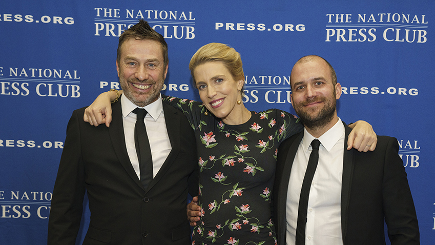 Lauren Cone (@lconecnn) on Twitter photo Last night <a href="/clarissaward/">Clarissa Ward</a> was honored with the Fourth Estate Award by <a href="/PressClubDC/">National Press Club</a>.
Joined by her team - <a href="/BrentSwailsCNN/">Brent Swails</a> + Scott McWhinnie - she spoke about why humanity and compassion are "among the most important tools that a journalist can have."
👉 cnn.it/3FaTVdD Last night <a href="/clarissaward/">Clarissa Ward</a> was honored with the Fourth Estate Award by <a href="/PressClubDC/">National Press Club</a>.
Joined by her team - <a href="/BrentSwailsCNN/">Brent Swails</a> + Scott McWhinnie - she spoke about why humanity and compassion are "among the most important tools that a journalist can have."
👉 cnn.it/3FaTVdD