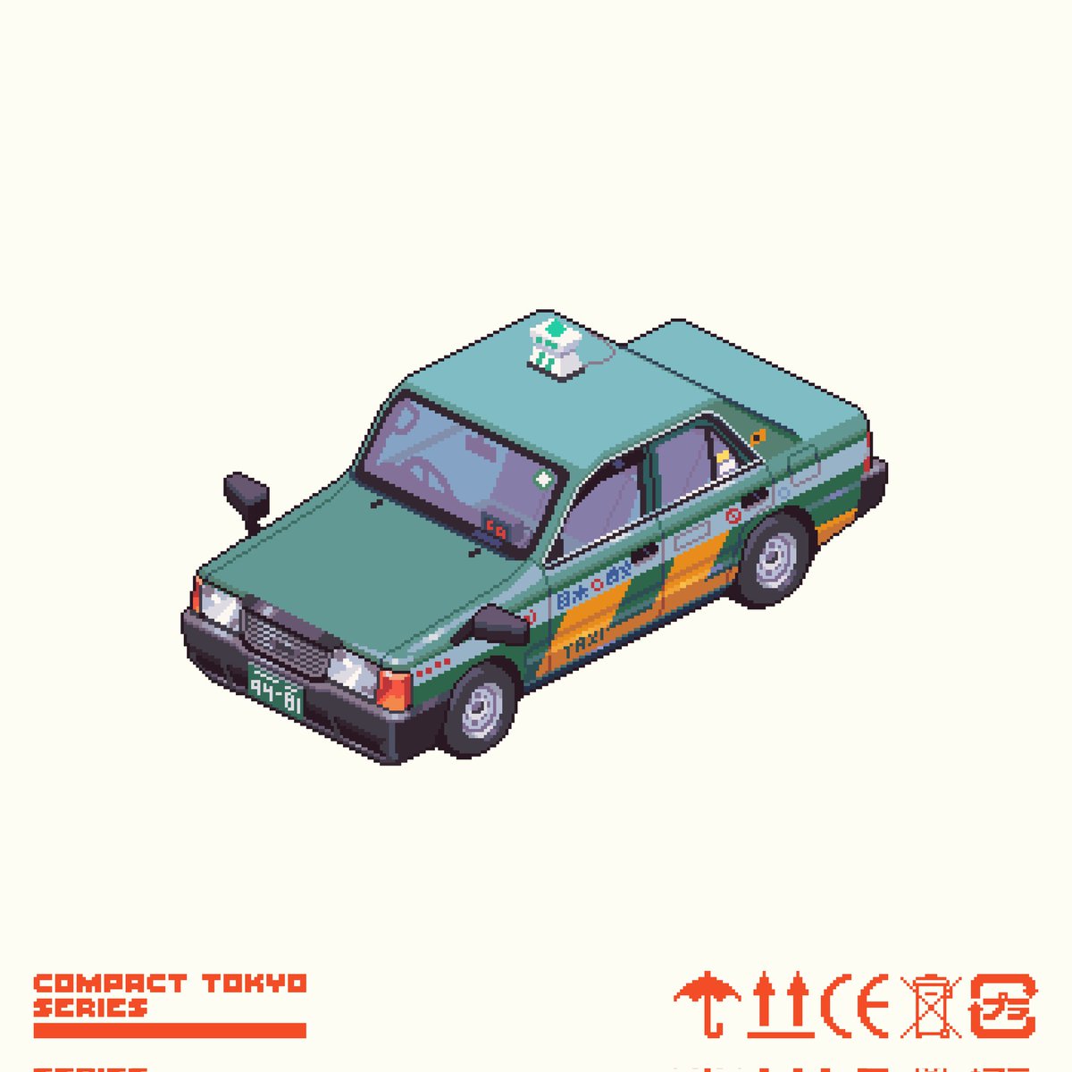「taxi ride #pixelart #ドット絵 」|ONIONLABS🌸Spring Pre-Order Mar 28thのイラスト
