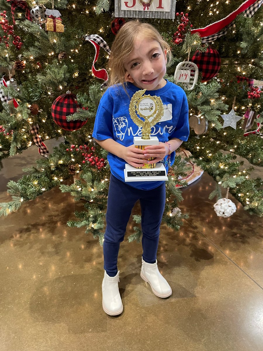 It’s a loud TES ROAR for Lucy M. for her recent achievement!! She came in 3rd in yesterday’s STATE level Spelling Bee competition for the deaf/hard of hearing!!  🐾❤️🐾 Way to go Lucy!! <a href="/ThornwildeBoone/">Thornwilde Elem</a> <a href="/Boone_County/">Boone County Schools</a> <a href="/SuptTurner/">Matt Turner</a>
