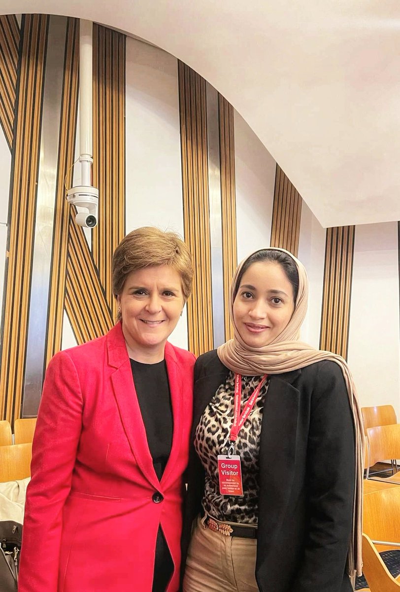 With the First Minister of Scotland, <a href="/NicolaSturgeon/">Nicola Sturgeon</a>
the most important woman in Scotland, the first woman to serve as the fifth First Minister of Scotland and leader of the Scottish National Party.
A veteran diplomat, very humble, supportive of women and one of my models.