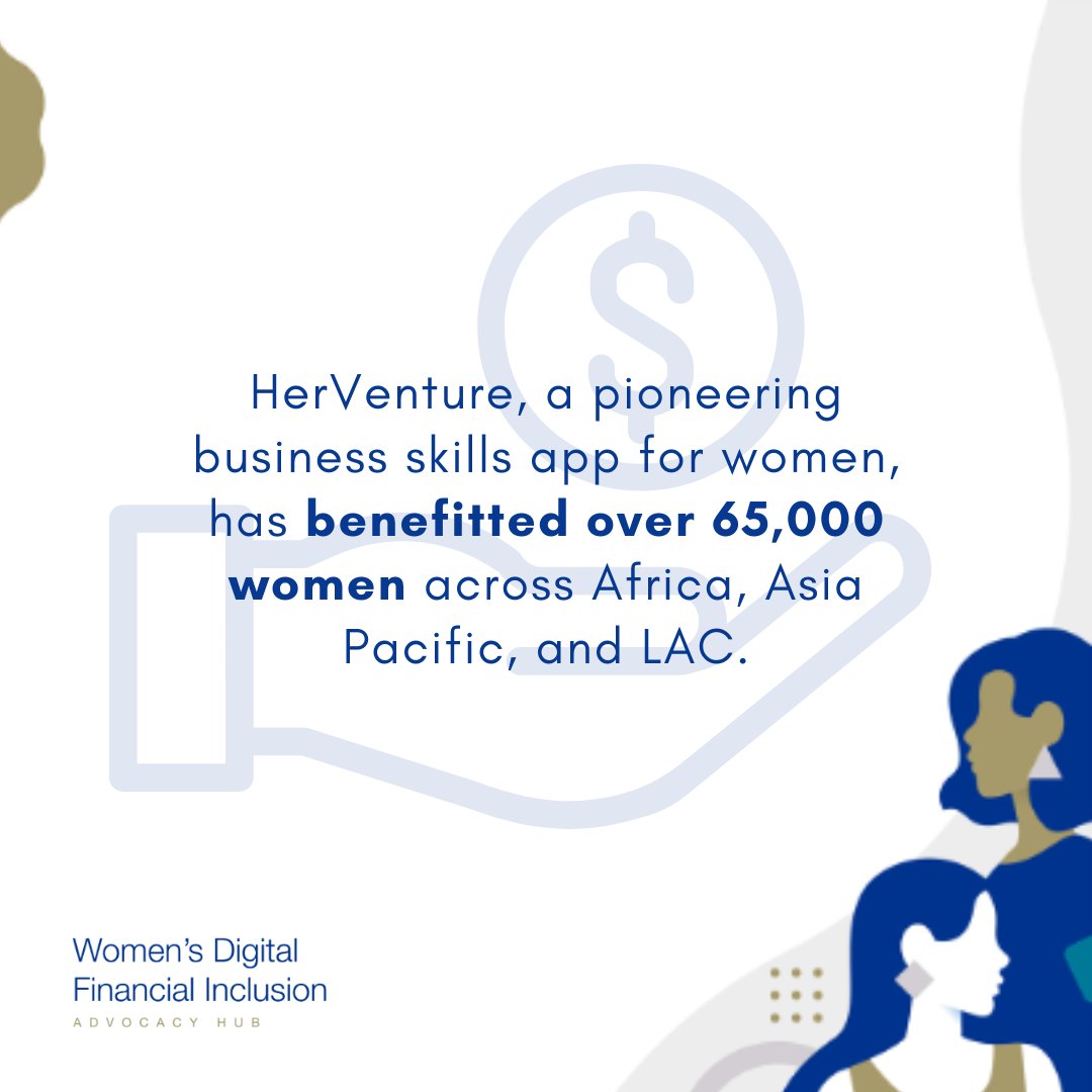One of the WDFI Advocacy Hub’s key goals is to increase access to digital entrepreneurial tools for women around the world. <a href="/CherieBlairFndn/">Cherie Blair Foundation for Women</a> has taken a big step in this direction with their pioneering app, HerVenture. Learn more ➡️ bit.ly/3VE9Ece
#ItsHerEconomyToo