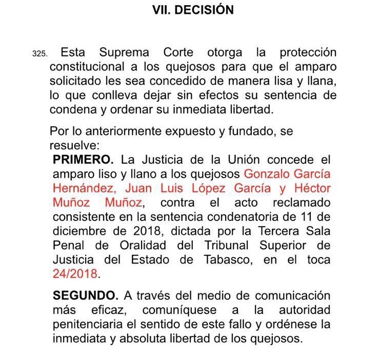 LaydaNegrete's tweet image. Falta que algunos ministros expresen el sentido de su voto. Sin embargo, ya existe mayoría. ¡En unas horas saldrán libres! #DudaRazonable