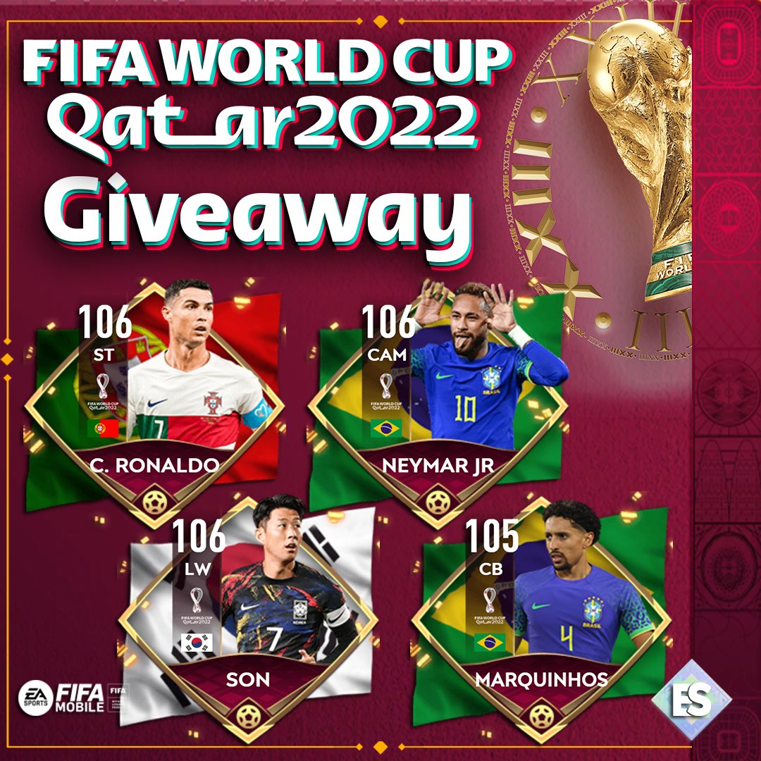 enezsarioglu's tweet image. 🌟 EXCLUSIVE FIFA World Cup™ GIVEAWAY!

To enter:
✅ Follow @enezsarioglu and @EAFIFAMOBILE
🔁 Retweet this tweet
✍️ Reply with the player you want

• Thanks @EAFIFAMOBILE for sponsoring.
• Winner will choose 1 of 4 players.
• Giveaway will end on Monday reset!

#FIFAMobile