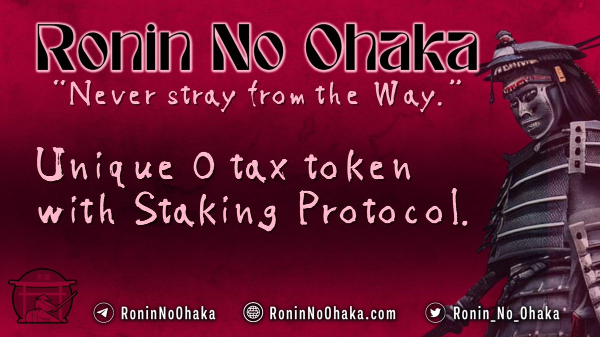 $KATANA 🌸

Unique contact, nothing compares. 
0/0 tax 
Staking rewards from volume 🤯

Best of both 
Trader paradise 🌸
Holder paradise 🌸

<a href="/ronin_no_ohaka/">Ronin No Ohaka</a> 

#eth #Ethereum #uniswap #bnb   #btc  #crypto #100x #1000x #TSUKA #SHINJA #stakingcrypto #staking #trading
