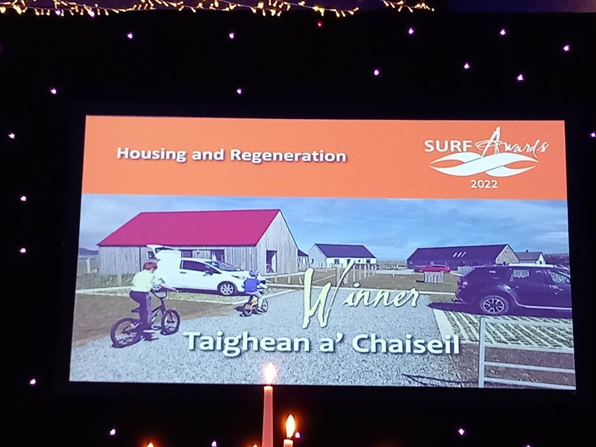 HazelCrossFife's tweet photo. And the winner is Taighean a' Chaiseil
Housing and Regeneration Category 
#SURFfAwards #SURFScot #bestpractìce https://t.co/XuY4xFjruq