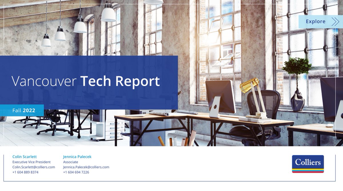 wearebctech's tweet photo. #BCTechMember @collierscanada released their latest report on Vancouver tech. Read more: https://t.co/0uB7VmAr39 https://t.co/Dq3KYt6gF7