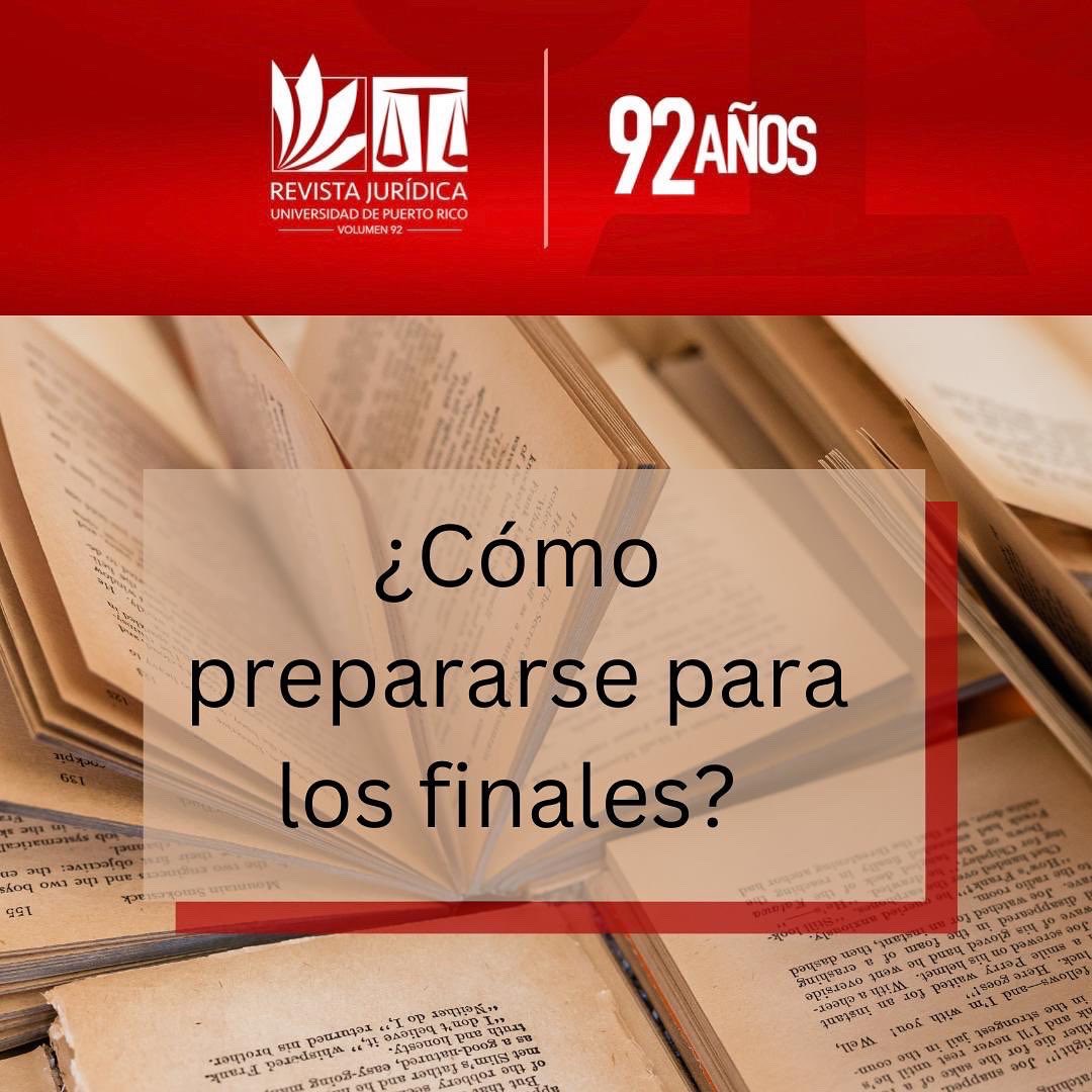 revjurupr's tweet photo. ¡La Revista Jurídica de la Universidad de Puerto Rico les desea éxito a todos los estudiantes en sus finales!
#Volumen92 #RevJurUPR #92Años https://t.co/ZnUqdoNyQE