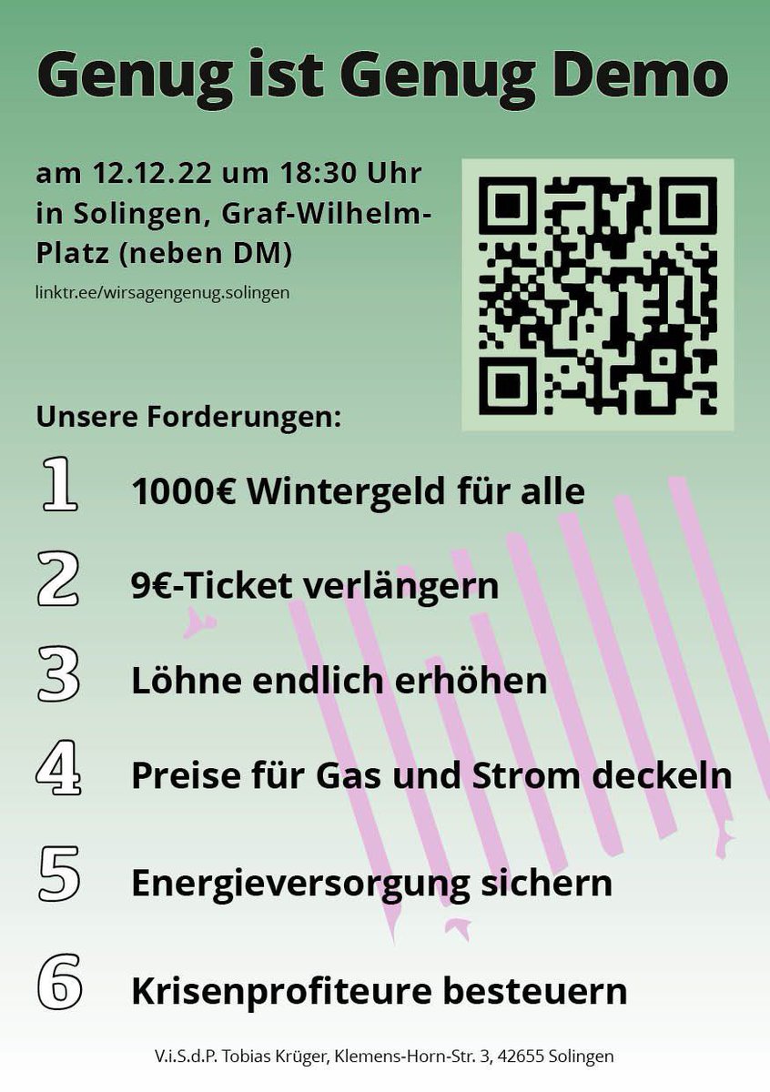 Pfefferminzer's tweet photo. Hey #Solingen am Montag 12.12. gibt es ne Demo gegen die Preissteigerungen und für höhere Löhne. Schau vorbei

https://t.co/0NRW5rNY67 https://t.co/0egTZtyEEx