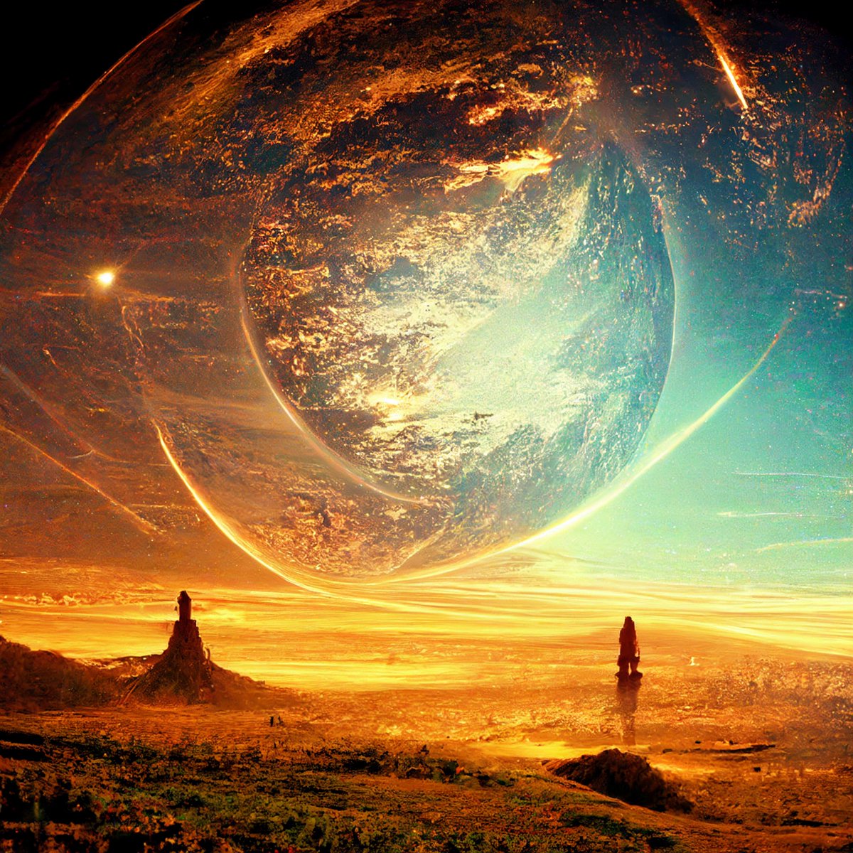 A story generated by #ChatGPT about a future society living on a distant planet, piped into #Midjourney.
Strange and interesting.