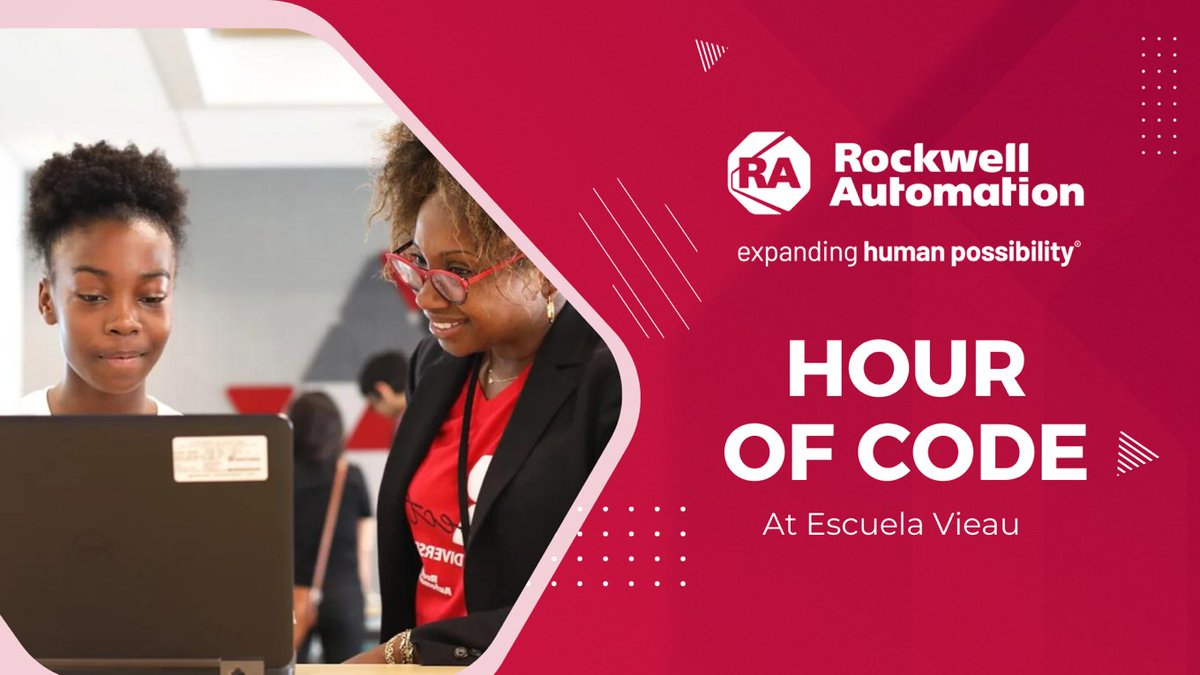 ROKAutomation's tweet photo. It's #NationalComputerScienceWeek and we're at @MilwaukeeMPS Escuela Vieau working with students on #HourofCode programs.  See more in this #thread and learn more about our involvement in building the skills of tomorrow's workforce. https://t.co/iG8NaSh8yj #CSEdWeek2022 #STEM https://t.co/IiiJt6X3ZP