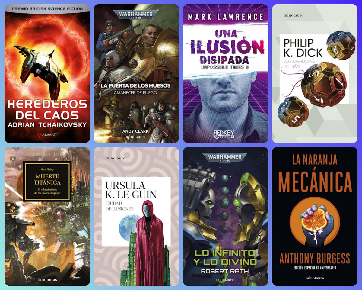 EstanteriaBooks's tweet photo. Novedades en #novelas de #cienciaficción 🚀📚
@RedKeyBooks @AlamutEdiciones @minotaurolibros @EstanteriaBooks
https://t.co/Vtrb6u0AHZ
#novedadesliterarias #ebooks #sciencefiction #aventuras #distopía #warhammer40k #impossibletimes #philipkdick #adriantchaikovsky #anthonyburgess https://t.co/hW33E60fpF