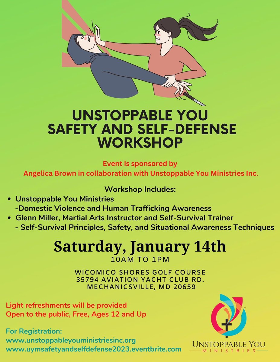 gmastergrm's tweet photo. I will be sharing self-defense and self-survival information during this workshop. If you are interested in this event, be sure to register before all the seats are gone! https://t.co/PS8W9cNTZx