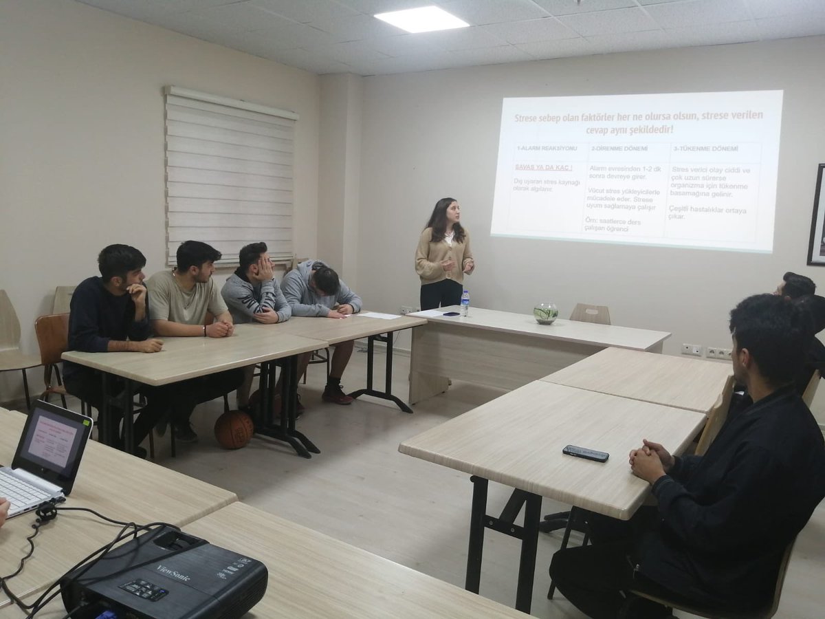 AntalyaKYGM's tweet photo. Şehzade Korkut Yurdumuzda Psikolog Ceren Ayyer tarafından 'Stres Yönetimi'  konulu seminer yapıldı. https://t.co/tPytJBmb1K