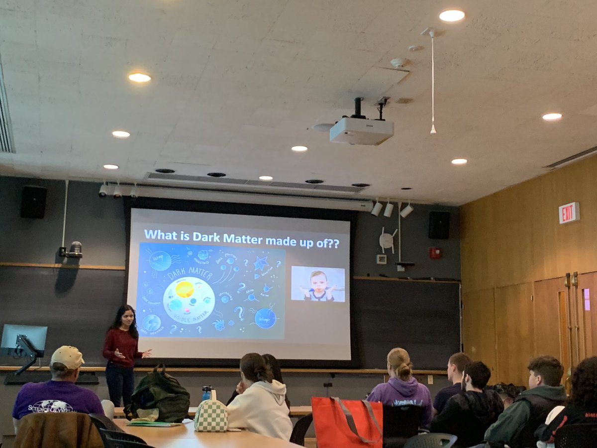 EveVavagiakis's tweet photo. Our fourth Cosmology Day was a big success! This year we had 35 students from Cortland HS and added a tour of the CubeSat lab. Thank you to everyone who volunteered to give talks, speak on the panel, and give lab tours! 🌌 https://t.co/9URWGcihBI