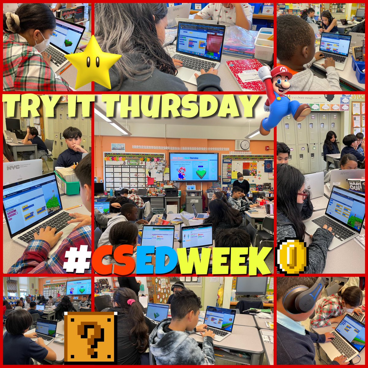 Ms. Ruthy Duran (@msruthy315) on Twitter photo Almost at the finish line of our #CSEdWeek2022 On Try-It Thursday, we coded with Mario’s Secret Adventure! ⭐️ We loved troubleshooting with friends! 🍄<a href="/CSforAllNYC/">CSforAllNYC</a> <a href="/PS315LabSchool/">PS315LabSchool</a> Almost at the finish line of our #CSEdWeek2022 On Try-It Thursday, we coded with Mario’s Secret Adventure! ⭐️ We loved troubleshooting with friends! 🍄<a href="/CSforAllNYC/">CSforAllNYC</a> <a href="/PS315LabSchool/">PS315LabSchool</a>
