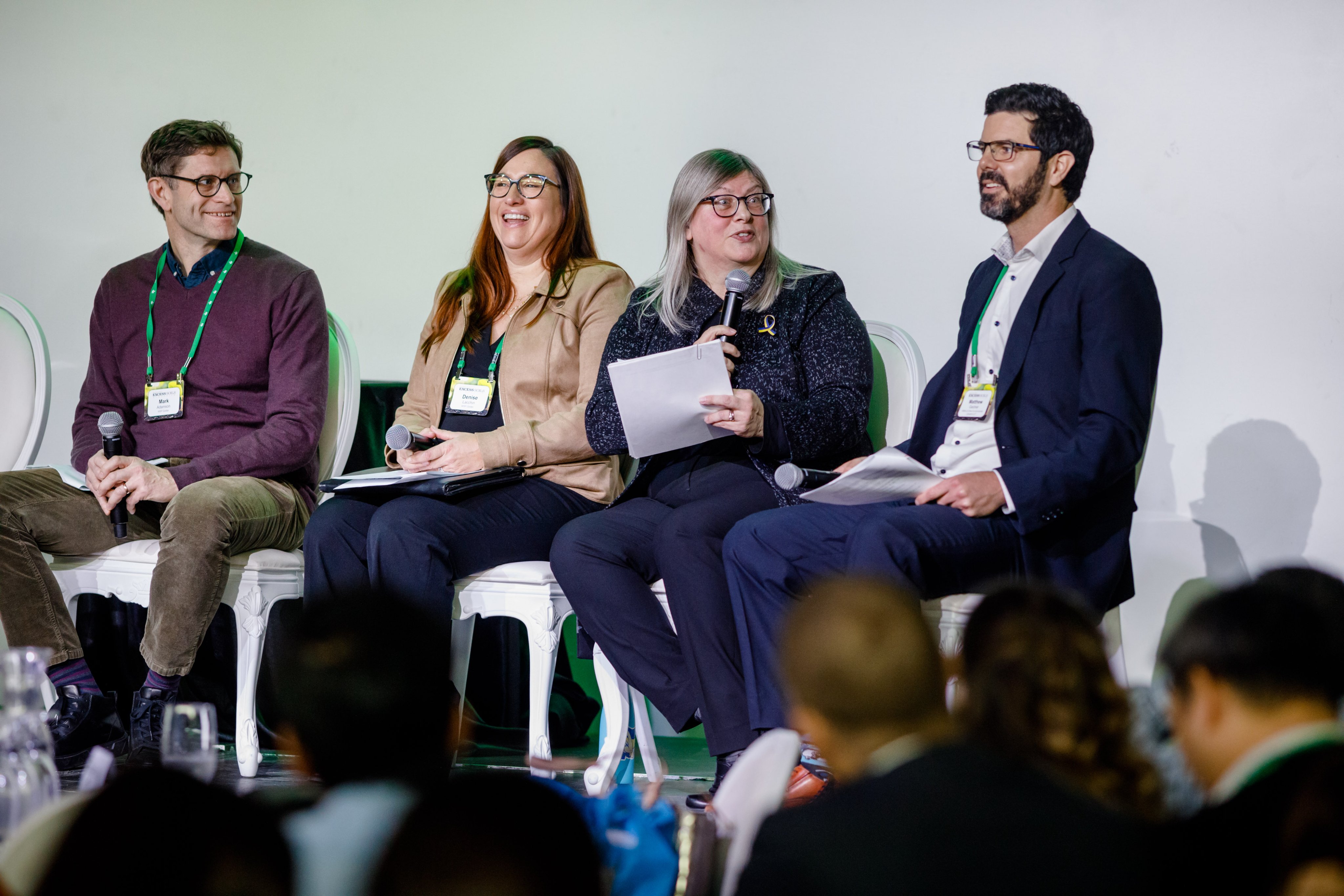 The Regulatory Roundup panel at the Excess Soils Symposium, from left to right: Mark Adamson of WSP Golder, Denise Lacchin of WSP Canada, Janet Bobechko of WeirFoulds LLP and Matthew Gardner of Willms & Shier Environmental Lawyers. 