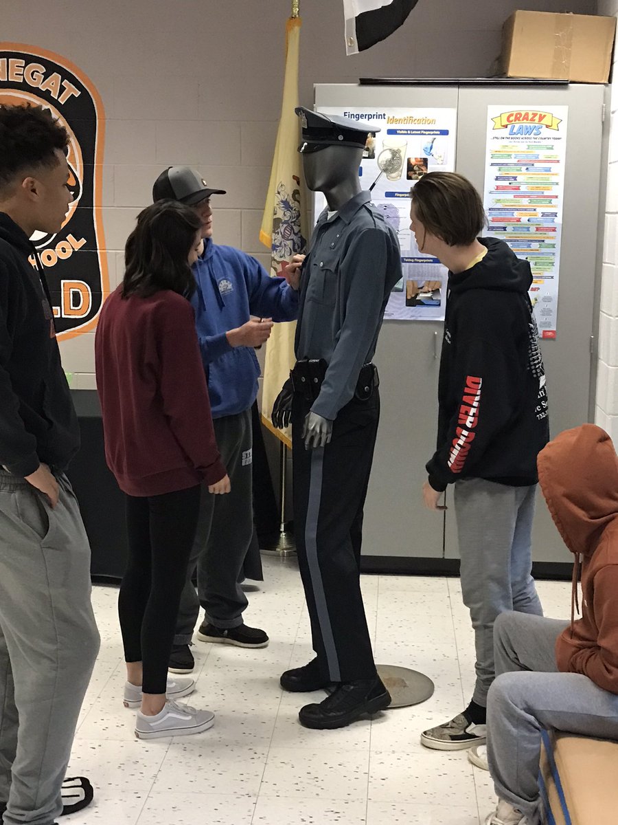 Shield students studied prisoner transports before practicing effective suspect searches and handcuffing procedure. #barnegatstrong <a href="/Barnegat_HS/">Barnegat High School</a> <a href="/BarnegatSchools/">Dr. Brian Latwis</a> <a href="/BarnegatHSNJRO1/">Barnegat NJROTC</a> <a href="/Barnegat_PD/">Barnegat Police</a>