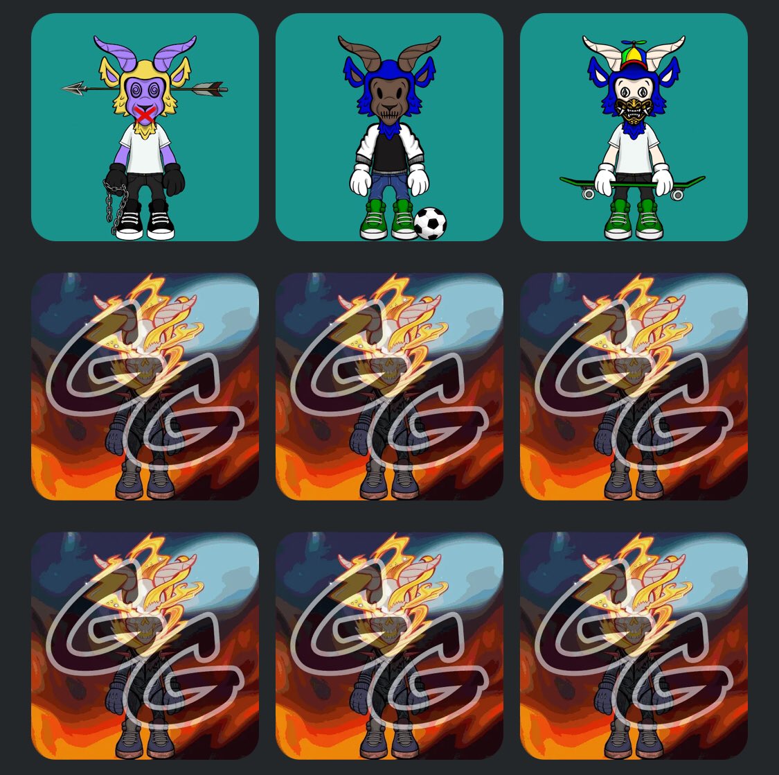 Big shout out to <a href="/Frankie_AHD/">Frankie_AHD</a> for talking me through how to use Flowers 💐 to mint <a href="/GoatGauds/">GoatGauds.eth</a>. Thank you, thank you, thank you 🙏🏾😊
6 new goats 🐐 on the roster! Can’t wait for the reveal!