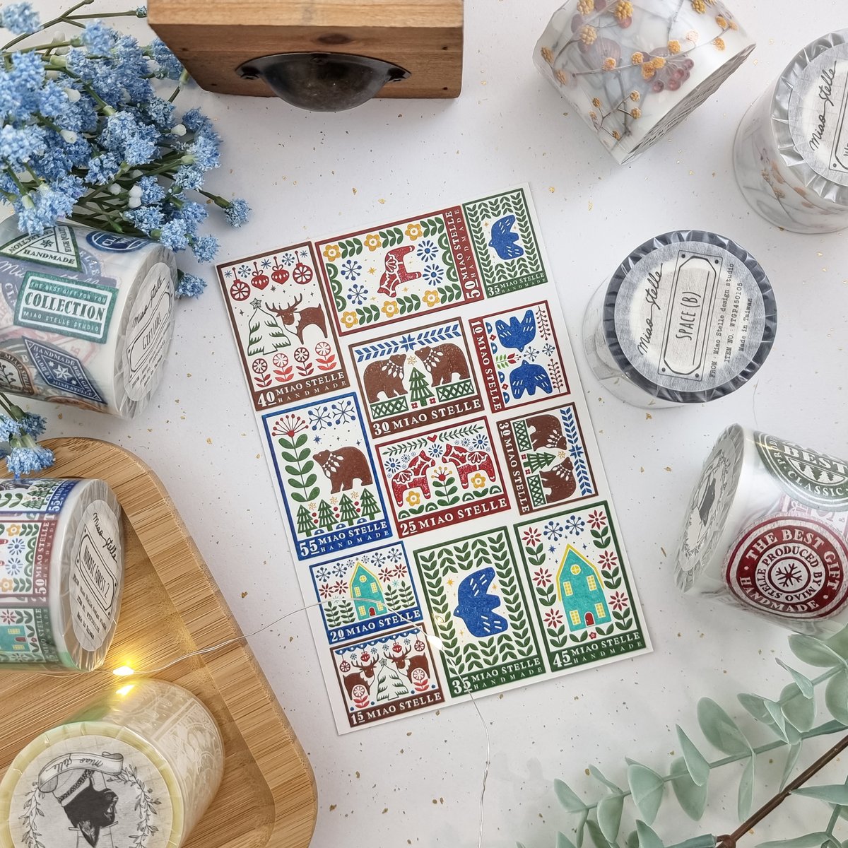 kuldlelu's tweet photo. Another beautiful new tape from Miao Stelle Studio - Nordic Forest 2! Miao Stelle has truly captured the essence of Nordic design. These postal stamp size pictures go nicely with many spreads.

https://t.co/xZYnJLNGy2

#kuldlelu #pettape #taiwanesestationery https://t.co/IB84PL2CLb
