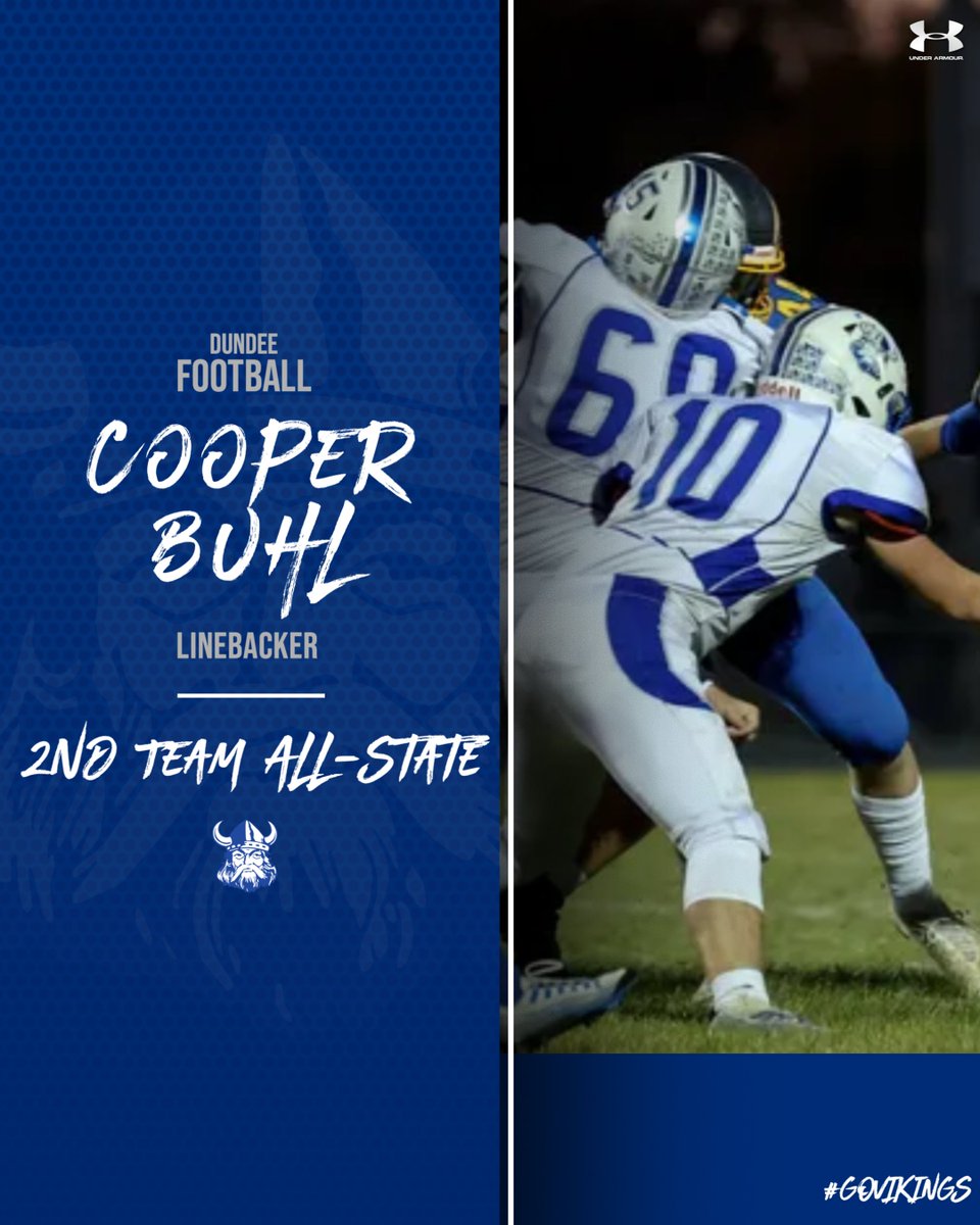 DundeeAthletics's tweet photo. Congratulations Cooper Buhl for being selected as All-State 2nd Team by the Associated Press! https://t.co/gJipC4FSEP