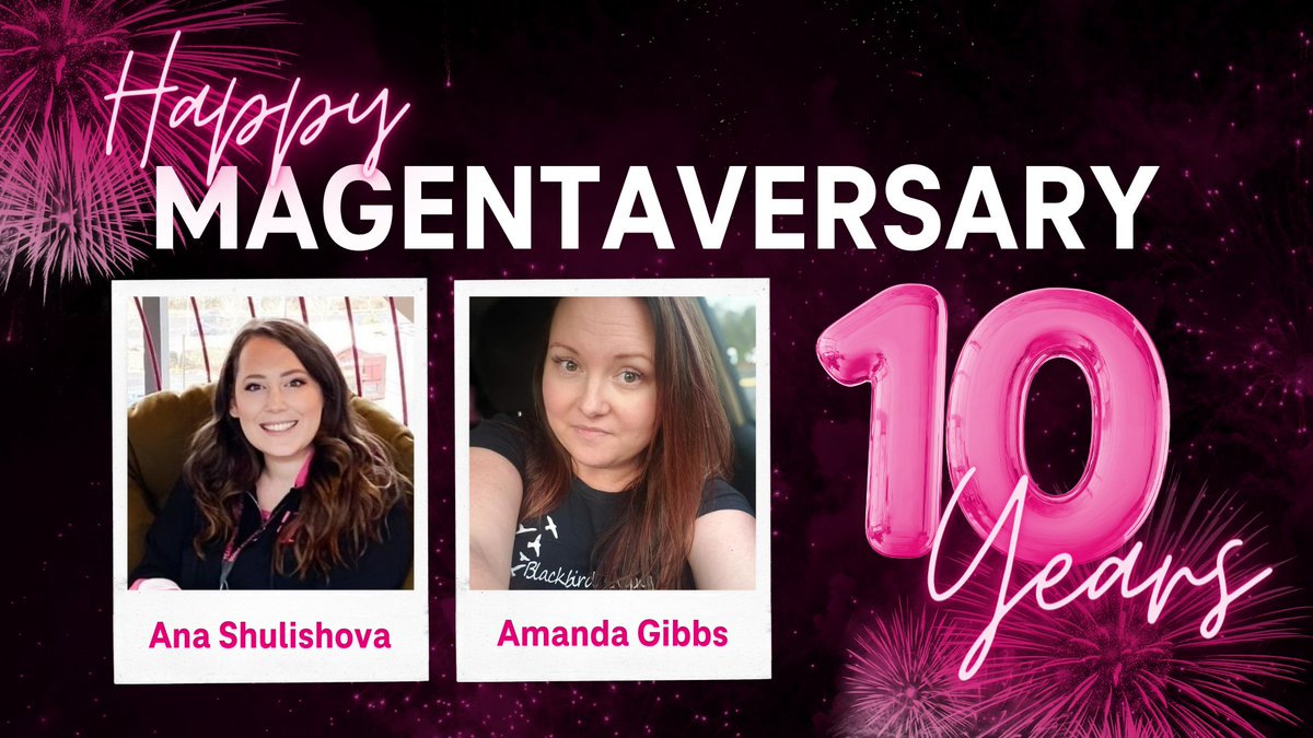 DeeanneKing's tweet photo. Another month, another milestone! Join me to celebrate Ana Shulishova and Amanda Gibbs on their 10-year Magentaversary! I believe being a part of something special makes you special. But HR&amp;WE is not the same without you two and your hard work. 10 years and still counting! https://t.co/lBRZ3Eu7ew