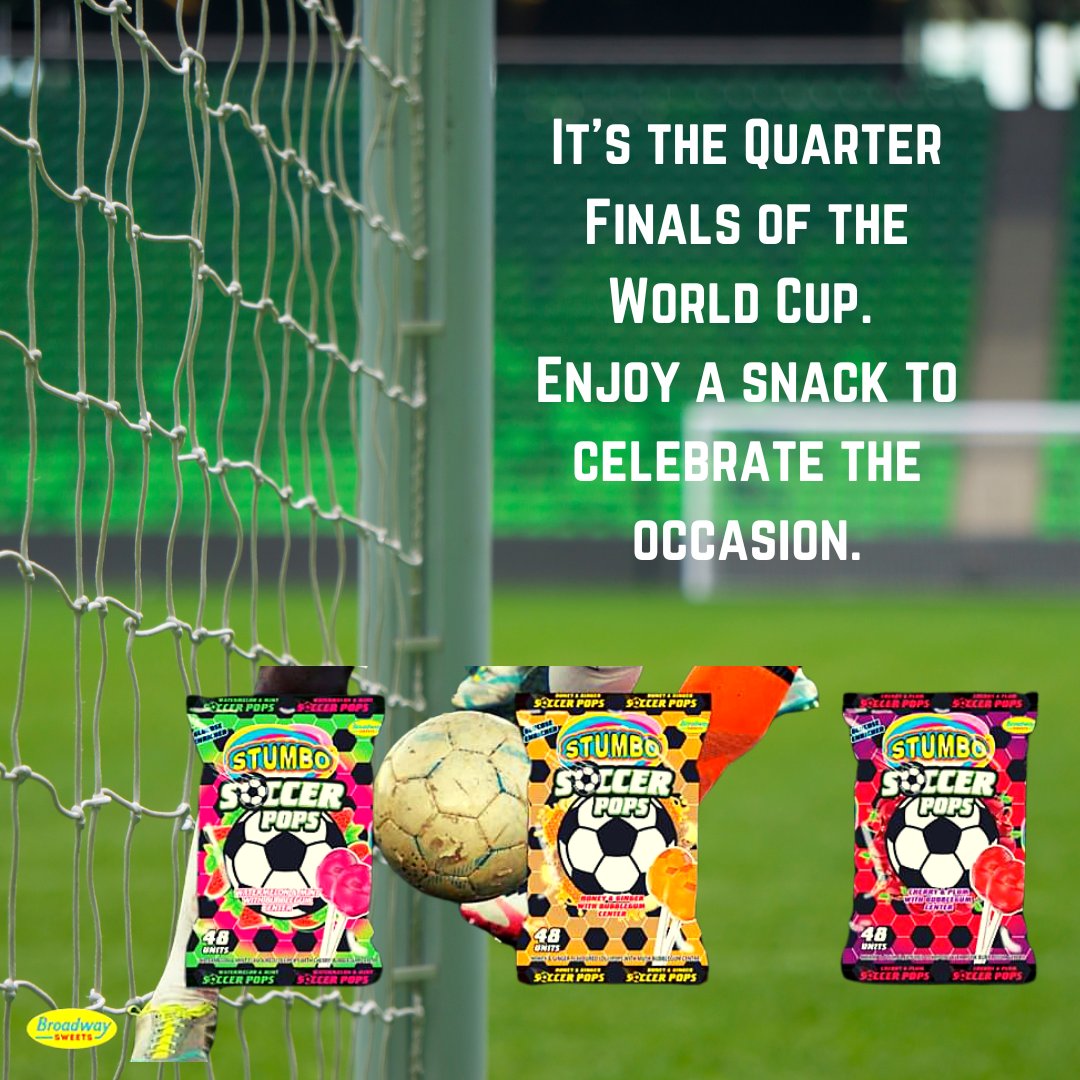 Full time. Extra time. Penalties. Anything can happen. Enjoy a delicious Stumbo Soccer Pops while watching the games.
#WorldcupQatar2022 
#soccerpops