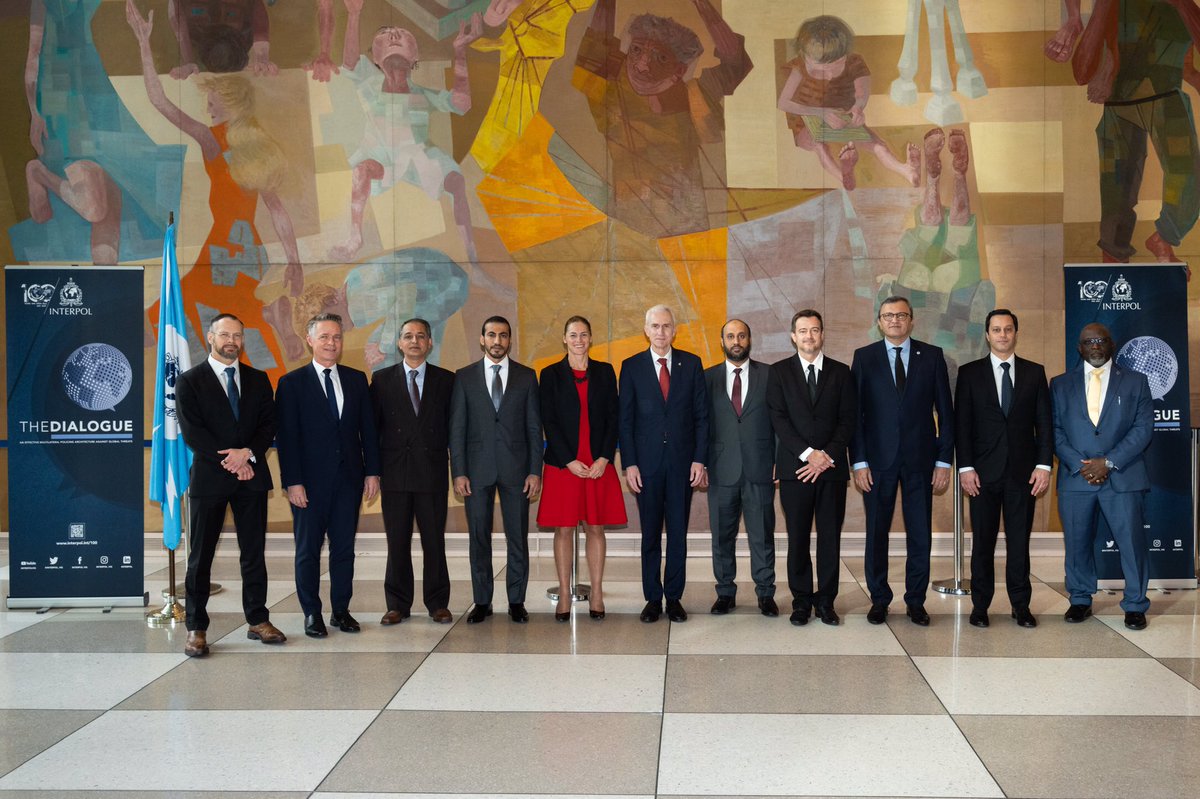 INTERPOL_HQ's tweet photo. The 6th INTERPOL Dialogue on Effective Multilateral Policing Architecture against Global Threats is underway at the #UN. Enhancing global security through increased information sharing is a key area for discussion by senior officials from regional and intl organizations. https://t.co/PLPF3rcO6E