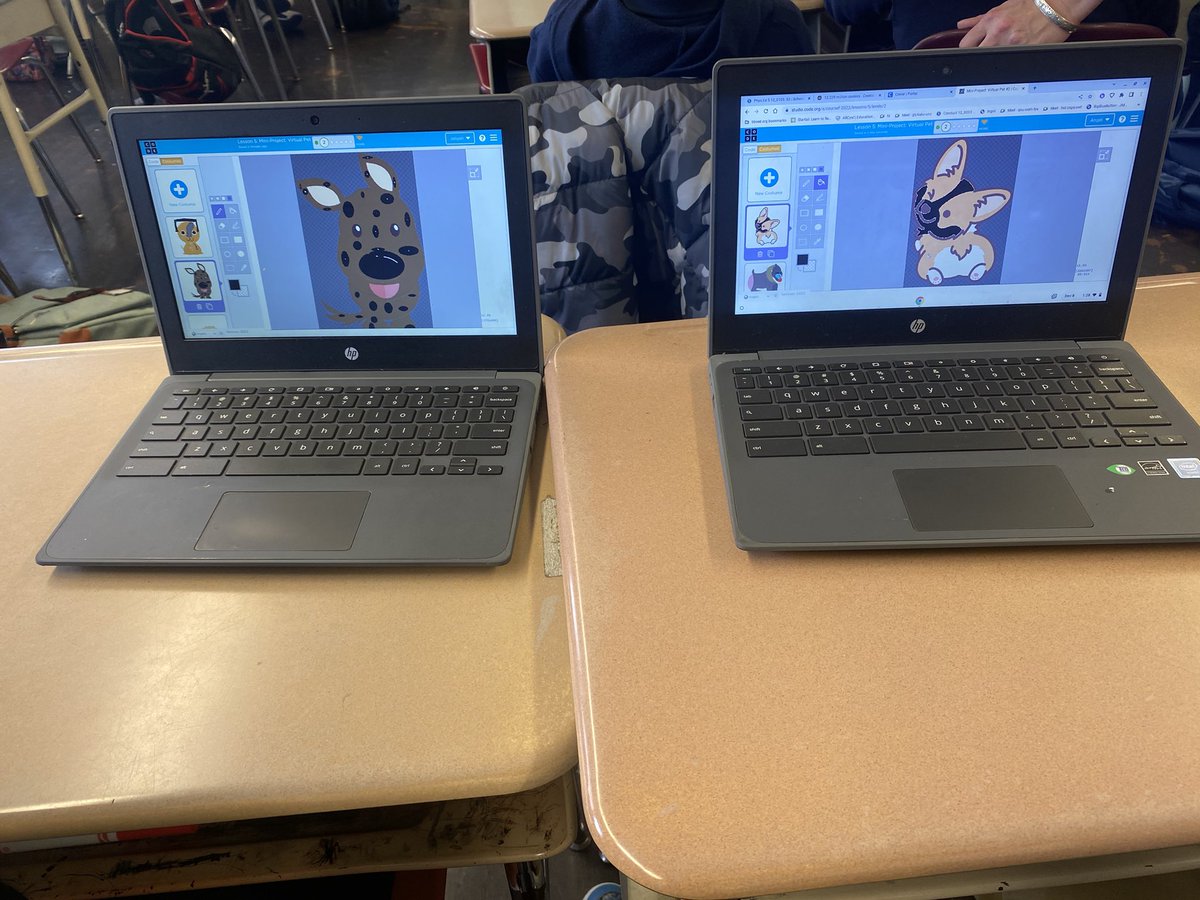 BPSTechDept1's tweet image. Students in Ms.Doran’s 5th Grade Technology class are creating sprites and utilizing behaviors and events to program their virtual pets. @BayonneBOE @JMBCS_Eagles12 #weekofcode