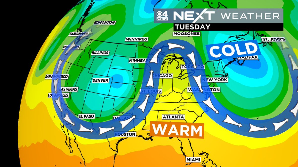 TerryWBZ's tweet image. The jetstream is about to get all sorts of bent out of shape in the next week or two...this ups the chances of bigger and more impactful storms...no guarantee where they will form or which areas will be hit hardest but definitely a time frame to watch
