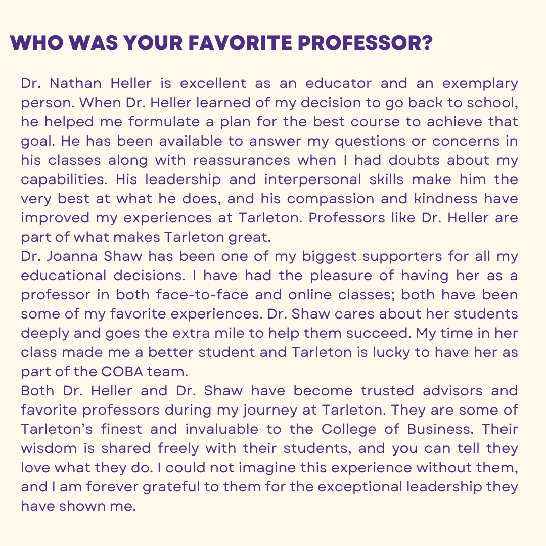 COBTarleton's tweet photo. 1 DAY UNTIL GRADUATION!!
Recognizing another Outstanding Graduate, Kristi Cortez! Congratulations to Kristi and we wish you the best of luck in all your future endeavors!
#TarletonGrad #BleedPurple #Outstanding https://t.co/nBqYE4ETxe