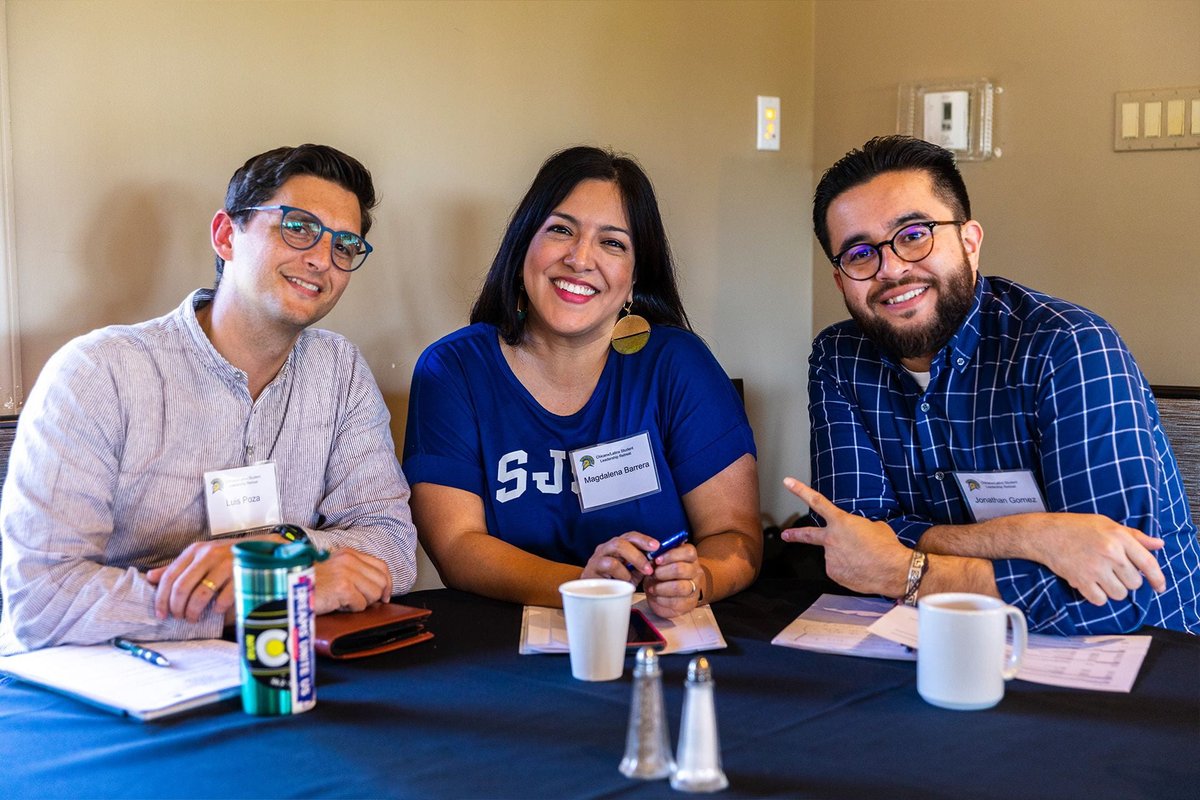 SJSUNewsCenter's tweet image. “How do we support students, so that they are thriving?” asks @maggieb_phd vice provost for faculty success, former chair of @ccs_sjsu leader in SJSU’s HSI Institute supported by @Adobe and co-author of “The Latinx Guide to Graduate School.&quot; 

More at 👉 go.sjsu.edu/barrera